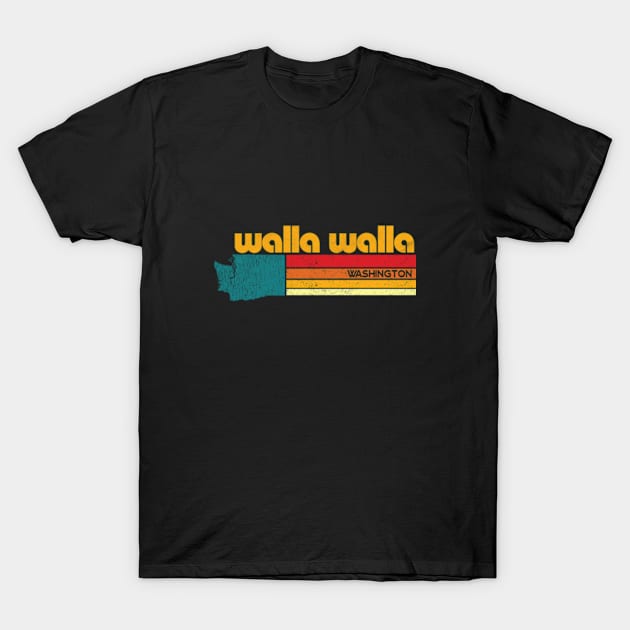 walla walla Washington Retro T-Shirt by DarkStile